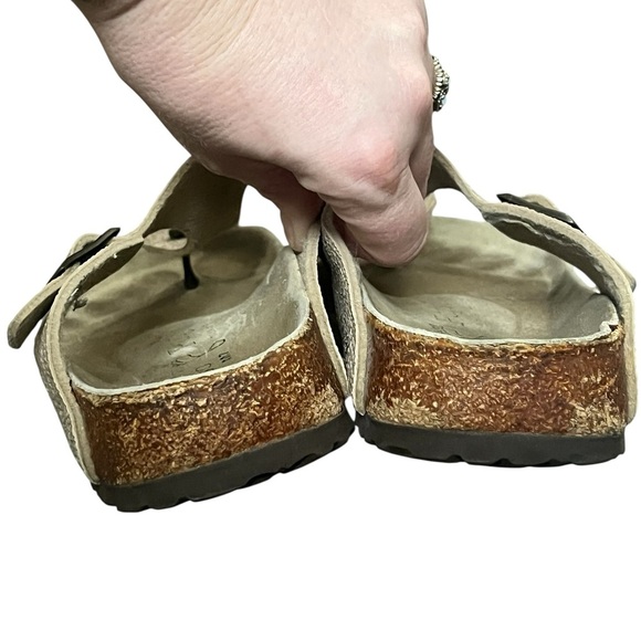 Birkenstock Papillio gizeh tan textured leather sandals - Picture 10 of 12
